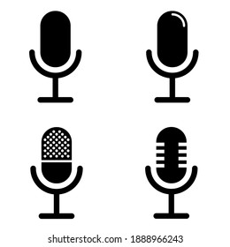 Microphone icon vector set. Mic illustration sign collection. Karaoke symbol.