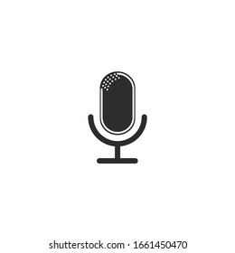 Mikrofon-Symbol Vektorillustration Zeichen einzeln für Grafik und Web-Design. Farbe des Mikrofonsymbol-Templates auf weißem Hintergrund editierbar.