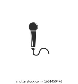 signo vectorial de icono aislado para diseño gráfico y web. plantilla de símbolo de micrófono color editable en fondo blanco.