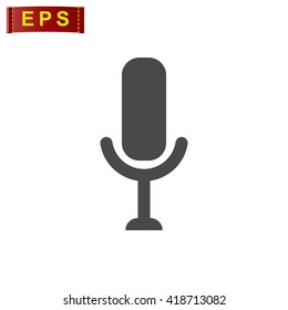 microphone icon, vector microphone sign, isolated mic icon