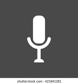 microphone icon, vector microphone sign, isolated mic icon