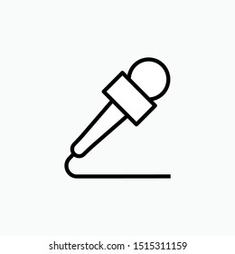 Microphone Icon - Vector, Sign and Symbol for Design, Presentation, Website or Apps Elements.