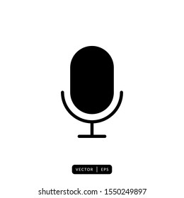 Microphone Icon Vector - Sign or Symbol