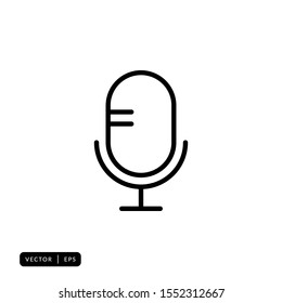 Microphone Icon Vector - Sign or Symbol