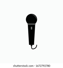 Mikrofon-Symbol-Vektorillustration-Symbol einzeln