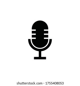 símbolo vectorial de icono de micrófono aislado