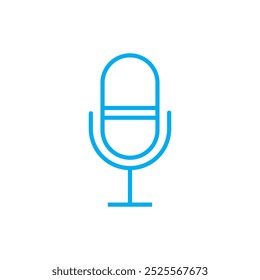 Microphone Icon - Vector, signo y símbolo para Elementos de diseño, presentación, Sitio web o App.