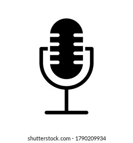 Símbolo vectorial de icono de micrófono