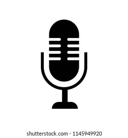 Microphone icon vector icon. Simple element illustration. Microphone symbol design. Can be used for web and mobile.