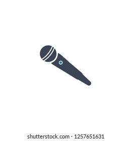 Microphone icon, vector sound music illustration - communication icon - vector,  Interview, karaoke, audio jack sign Isolated on white background. Trendy Flat style for graphic design, logo, Web site.