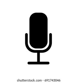 Microphone icon vector, Sound recording concept. Voice sign isolated on white background. Trendy Flat style for graphic design, Web site, UI. EPS10