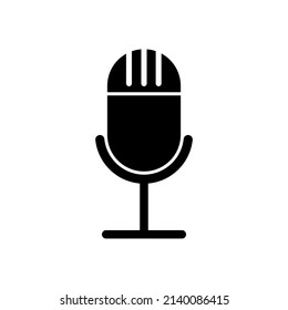 vector de icono de micrófono. transmisión de sonido. icono plano simple