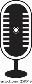 Microphone icon vector and speaker
