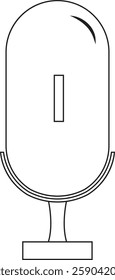 Microphone icon vector and speaker