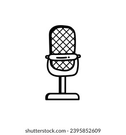 Ilustración del vector del icono del micrófono
