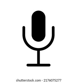 Icono de micrófono Ilustración de diseño de símbolo de vector