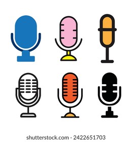 Microphone icon vector symbol design