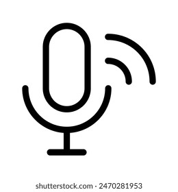 Microphone Icon Vector Symbol Design Illustration