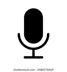 Ilustración de diseño de Vector de iconos de micrófono