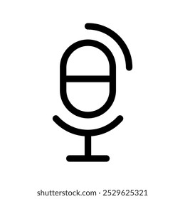 Ilustración de diseño de símbolo de Vector de icono de micrófono