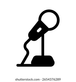 Ilustração de design de símbolo de vetor de ícone de microfone