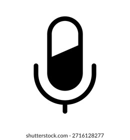 Ilustração de design de símbolo de vetor de ícone de microfone