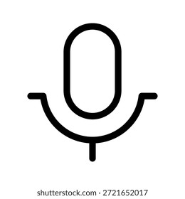 Ilustración de diseño de símbolo de Vector de icono de micrófono