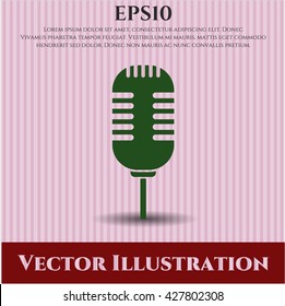 Mikrofon-Symbol Vektorsymbol flach eps jpg app Web-Konzept