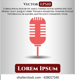 microphone icon vector symbol flat eps jpg app web concept