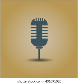 Microphone icon vector symbol flat eps jpg app web concept