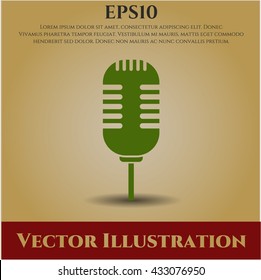 Microphone icon vector symbol flat eps jpg app web concept