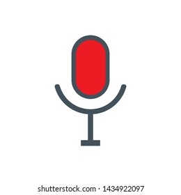 microphone icon vector symbol illustration