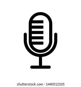 Microphone Icon Vector Symbol Illustration, simple icon vector