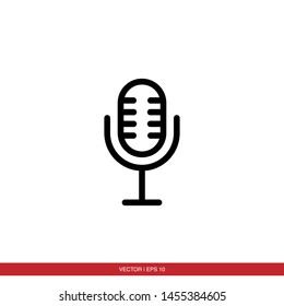 Microphone Icon Vector Symbol Illustration