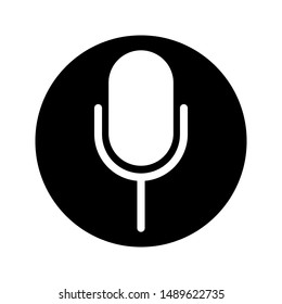 Microphone Icon Vector Symbol Illustration on white background