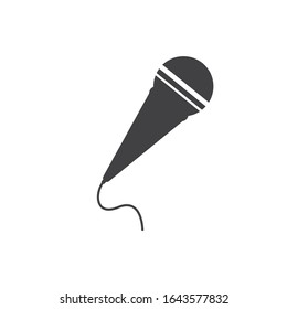 microphone icon vector template flat design