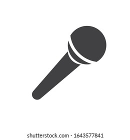 microphone icon vector template flat design
