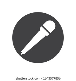 microphone icon vector template flat design