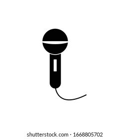 microphone icon vector template flat design