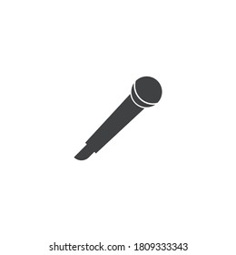 microphone icon vector template flat design