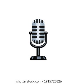 microphone icon vector template flat design