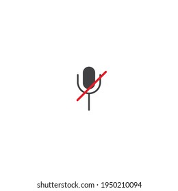 Microphone icon vector template flat design