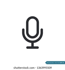 Microphone Icon Vector Template illustration design