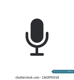 Microphone Icon Vector Template Illustration Design
