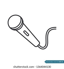 Microphone Icon Vector Template Illustration Design