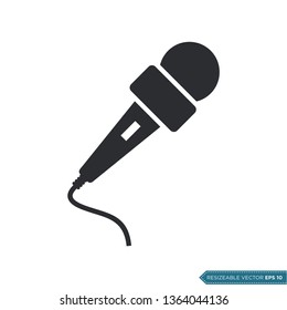 Microphone Icon Vector Template Illustration Design