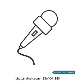 Microphone Icon Vector Template Illustration Design
