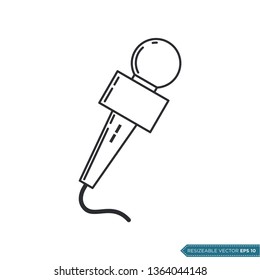 Microphone Icon Vector Template Illustration Design