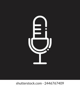 microphone icon vector template illustration logo design