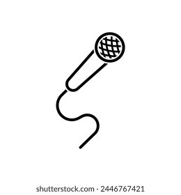 microphone icon vector template illustration logo design